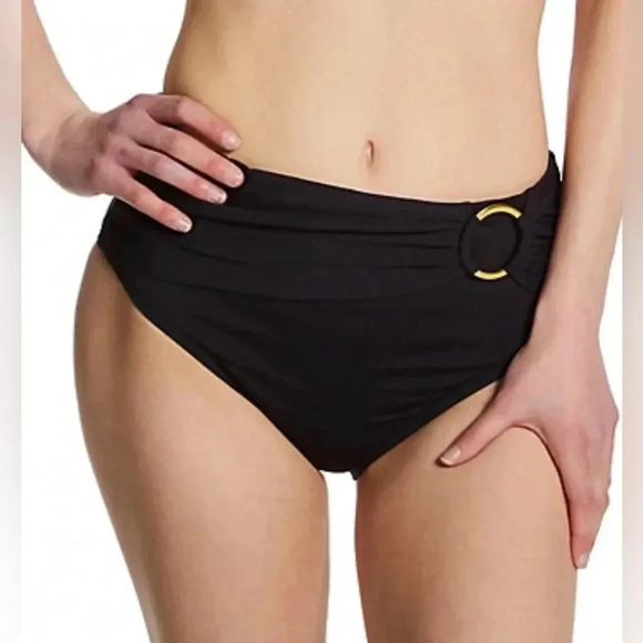 Bleu Rod Beattie Ring Me Up Over Shoulder Ring Swim Top and High Waist Bottom - Picture 7 of 14